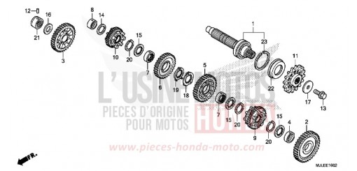 TRANSMISSION (COUNTERSHAFT) (NC700SD/750SD) NC700SDE de 2014